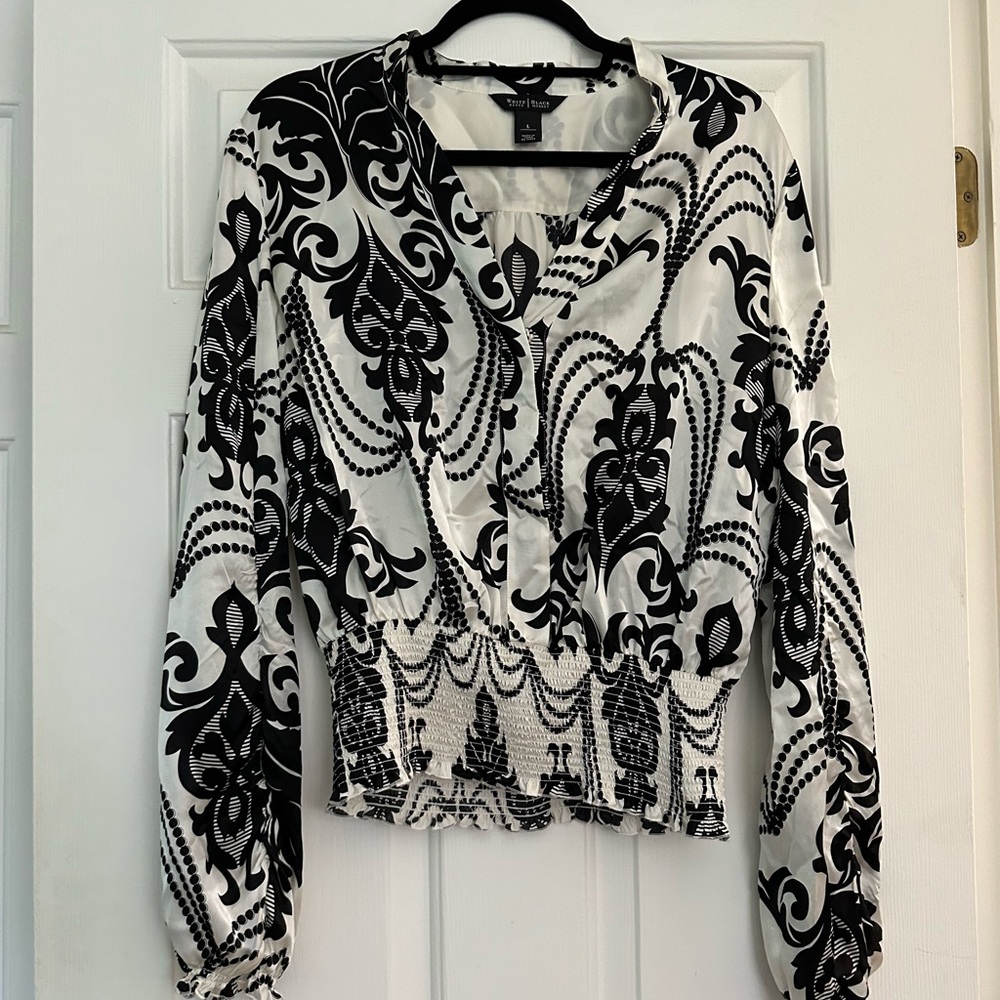 White House Black market silk shirt